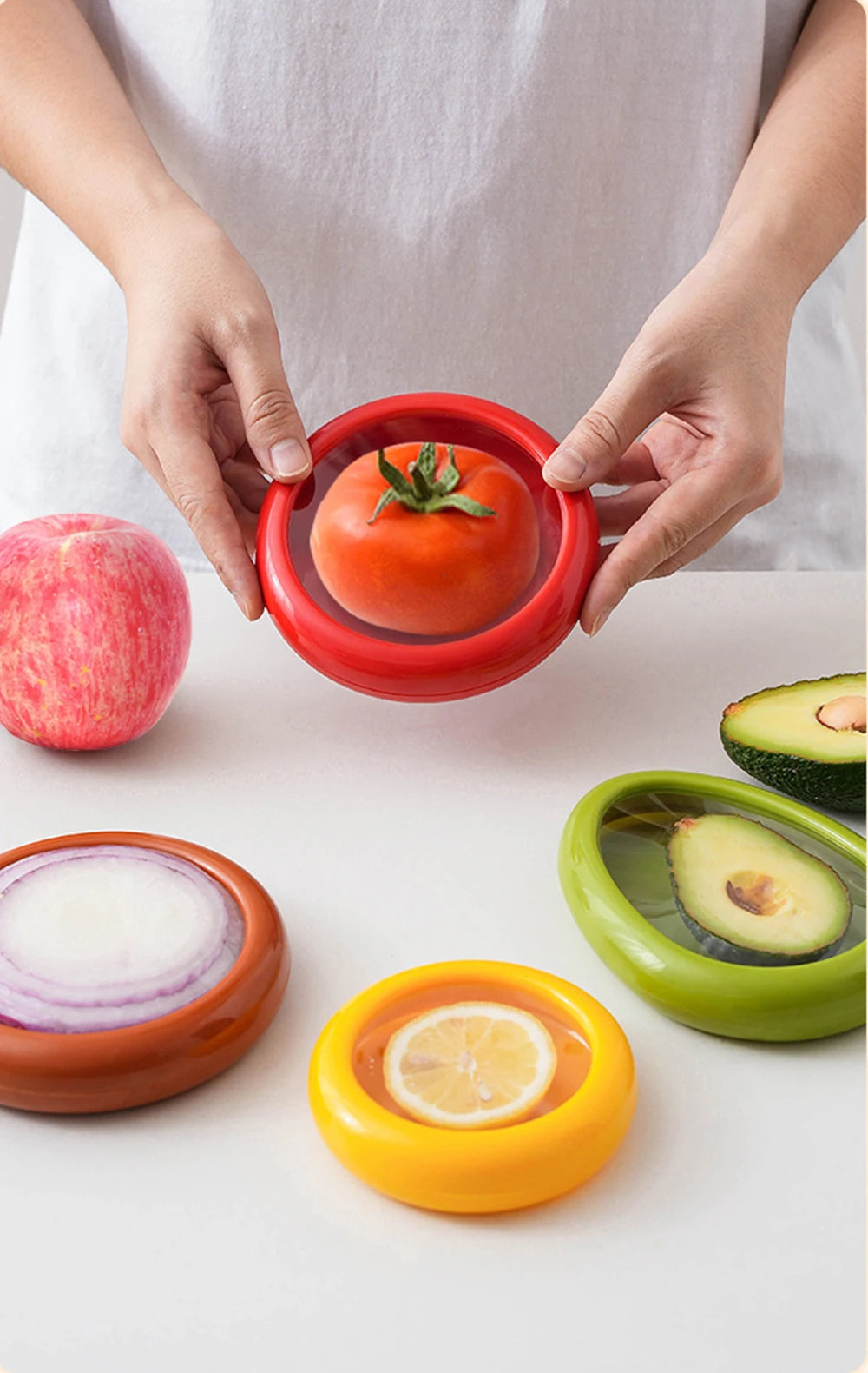 Pastoral Style Food Storage Crisper – Reusable Fresh-Keep Lids