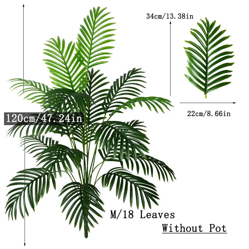 Large Artificial Palm Tree – 90cm / 120cm Tropical Plant