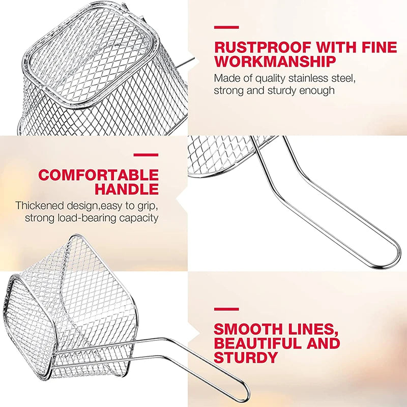 Eco-Friendly Stainless Steel French Fry Basket – Safe & Durable