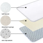 Cartoon Animal Bathroom Mat – Soft, Absorbent, Non-Slip Shower & Toilet Floor Rug for Kids