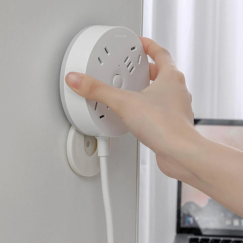 Wall-Mounted Plug-In Retainer – ABS Plastic Storage Holder for Home & Office