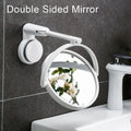 Rotating Wall-Mounted Bath Mirror with Suction for Easy Viewing