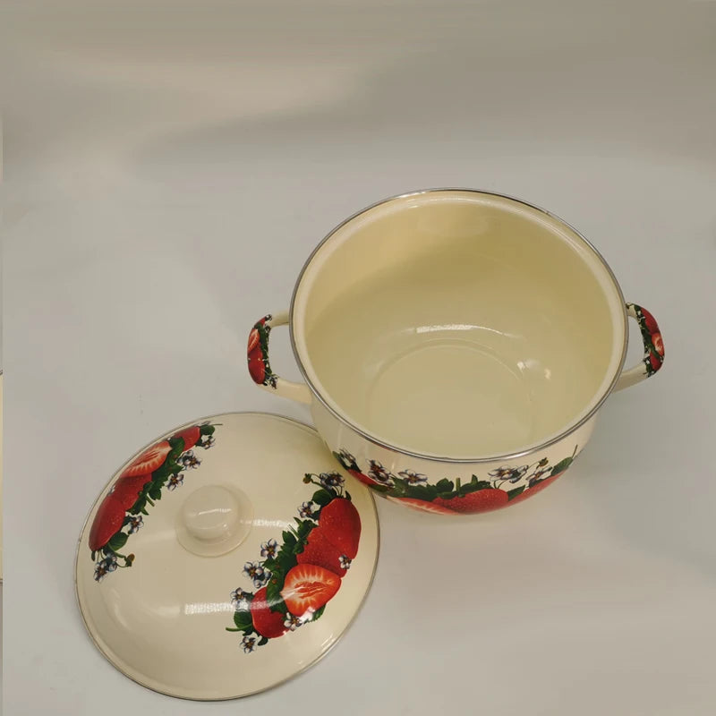 26cm Porcelain Enameled Soup & Stock Pot
