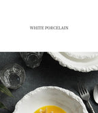 ZIZI FISH Porcelain Soup Bowl – Simple Solid White Design