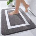 Absorbent Microfiber Bath Mat, Soft Plush Non-Slip Bathroom Rug, Thick Floor Mat for Shower, Toilet & Bedroom