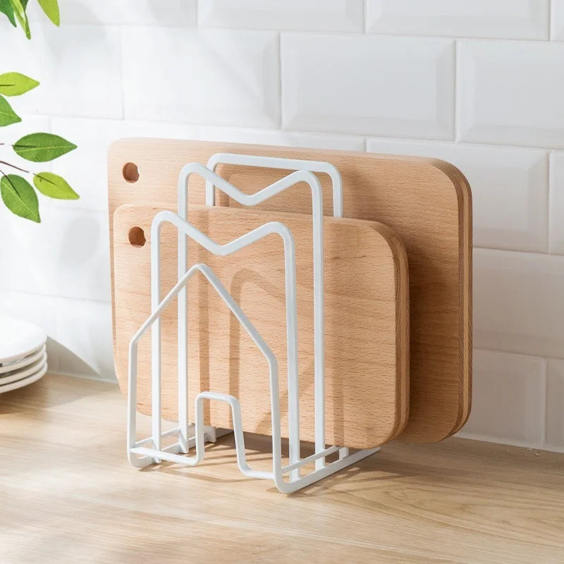 Aluminium & Iron Pot Lid Holder – Waterproof Kitchen Organizer