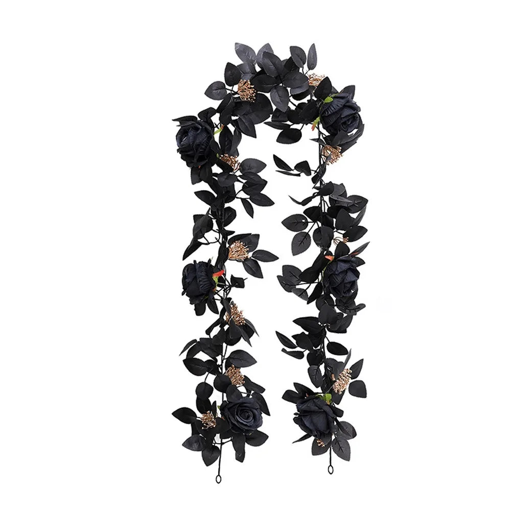 175cm Halloween Rose Leaf Vine Decor