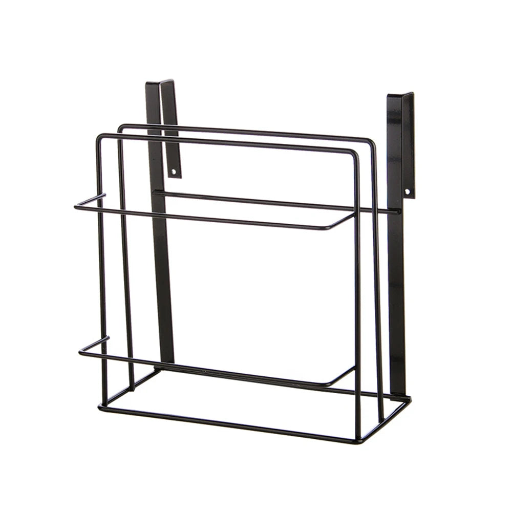 Metal Kitchen Cutting Board & Lid Organizer – Wall-Mounted Rack