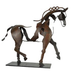 Handmade Metal Horse Sculpture Modern Abstract Animal Decor