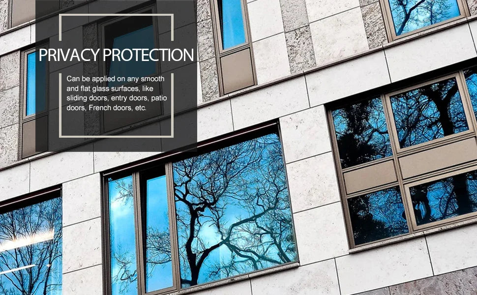 Silver One Way Mirror Window Film Heat Insulation Glass Tint