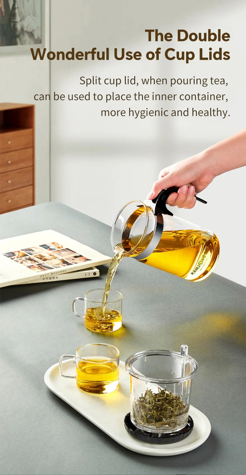 1.0L Transparent Heat-Resistant Glass Pot – Manual Blow Molded