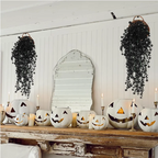 2Pcs Artificial Black Hanging Vine Plants UV Resistant