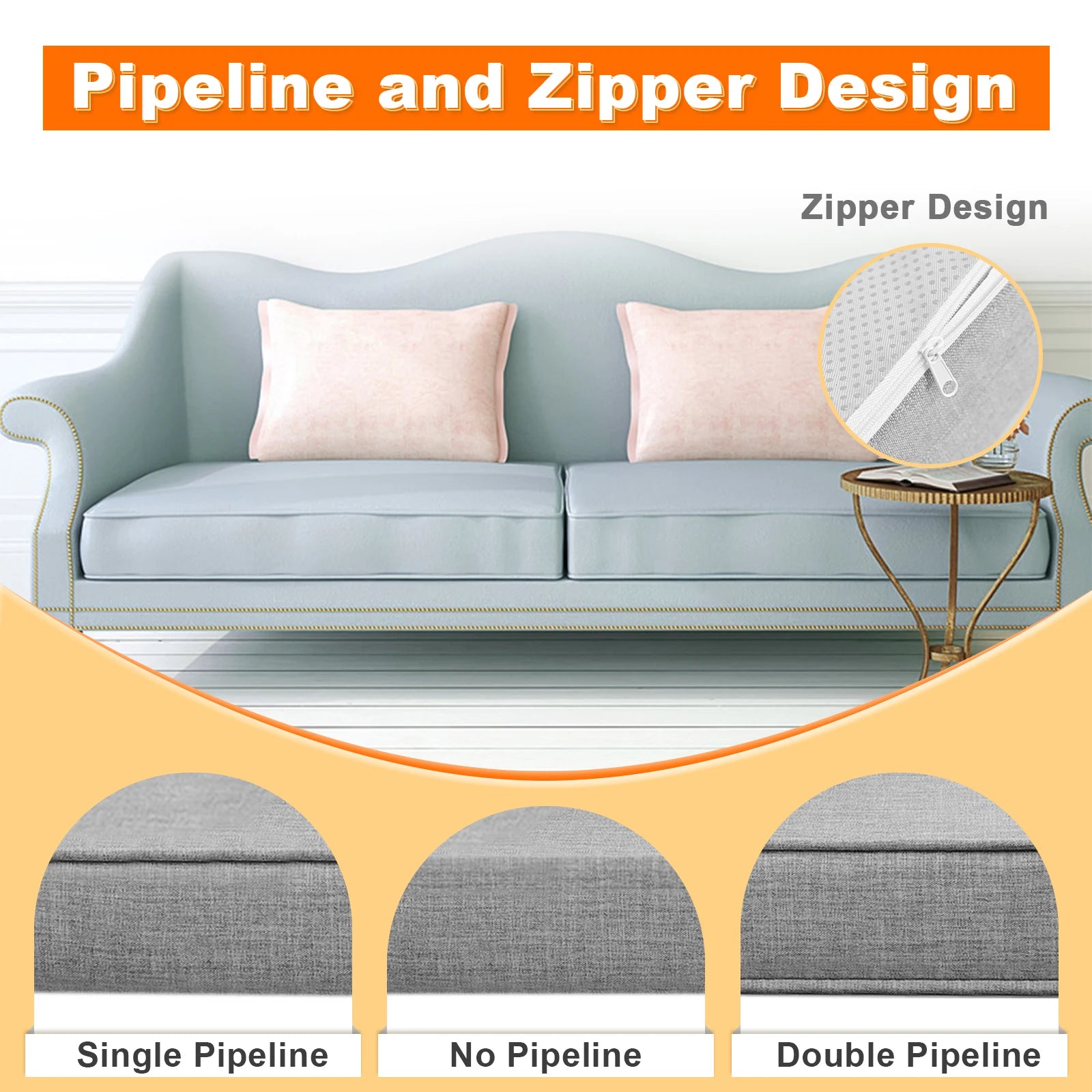 Custom Size Bench Cushion – Removable, Washable Seat Pad for Home Furniture