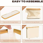 Foldable Toilet Paper Holder with Lid Large Capacity Bathroom