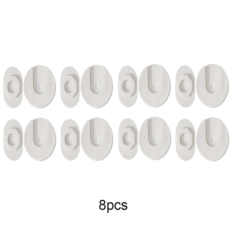 Wall-Mounted Plug-In Retainer – ABS Plastic Storage Holder for Home & Office