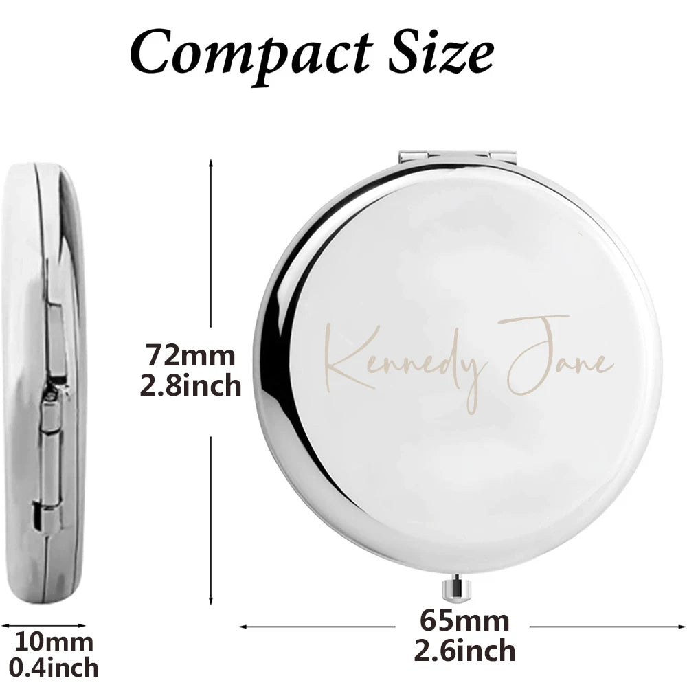 Personalized Colorful Laser Engraved Makeup Mirror for Special Occasions