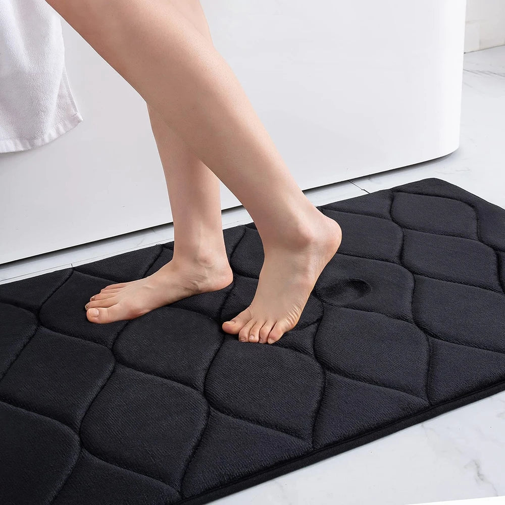Homaxy Memory Foam Bath Mat – Soft Non-Slip Absorbent Bathroom Rug