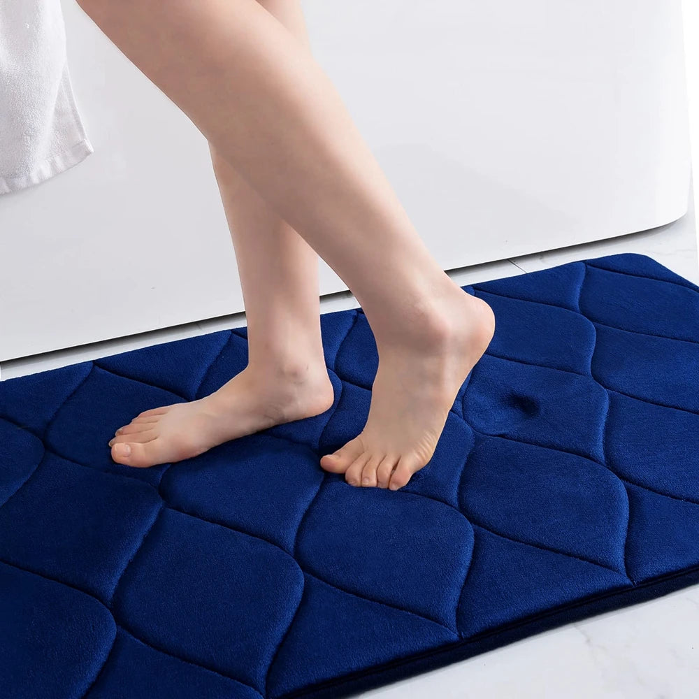 Homaxy Memory Foam Bath Mat – Soft Non-Slip Absorbent Bathroom Rug