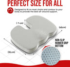 Ergonomic Memory Foam Seat Cushion Patchwork Removable Washable