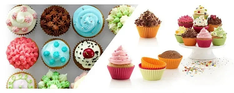 Silicone Muffin Cake Molds – Reusable, Non-Stick Baking Cups