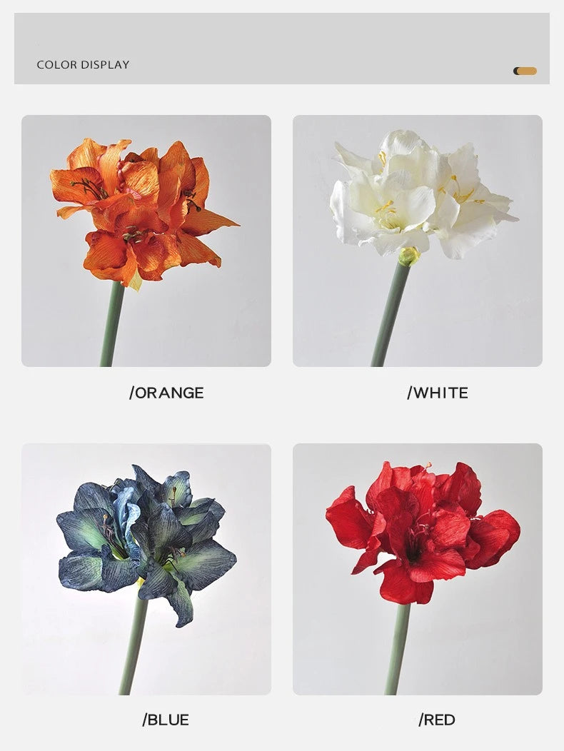 76CM Artificial Hippeastrum Silk Flower for Wedding & Home Decor