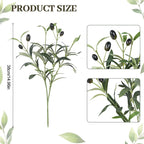 1/3/5Pcs Artificial Olive Leaves Tree Branch with Fruit