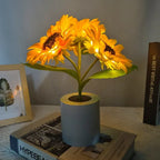 Sunflower LED Night Light – USB Warm Floral Bedside Lamp