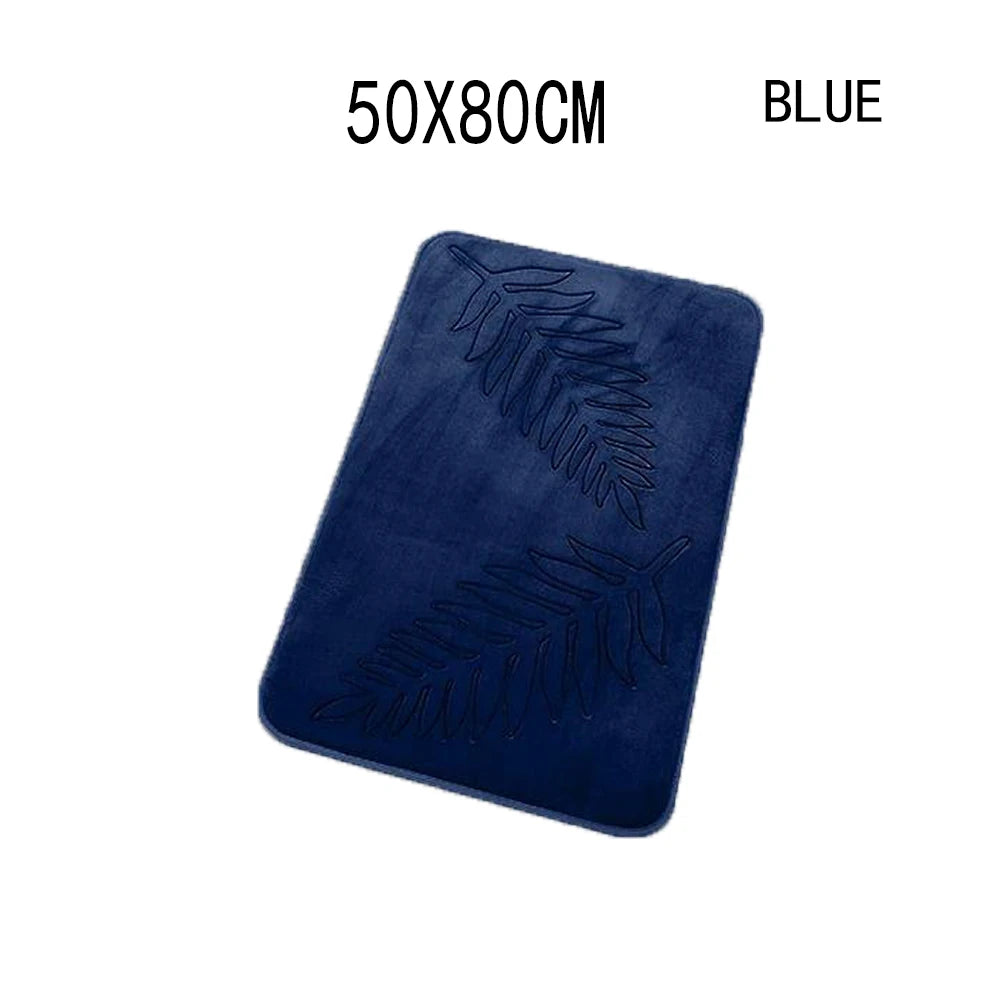 Fashion Soft Microfiber Bath Rug – Non-Slip Quick Dry Absorbent Bathroom Mat