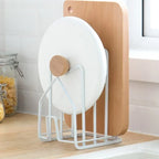 Aluminium & Iron Pot Lid Holder – Waterproof Kitchen Organizer