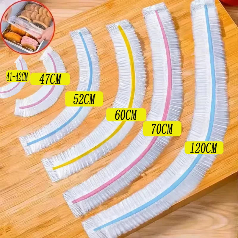 Elastic Food Cover Bags – Disposable PE Fresh Keeping Wrap