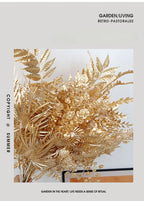 95cm Gold Artificial Eucalyptus & Ginkgo Leaf Plant Decor