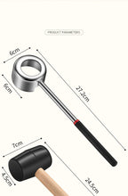 Coconut Opener Tool Set – Stainless Steel Coconut Cutter & Rubber Hammer, Safe & Easy to Use
