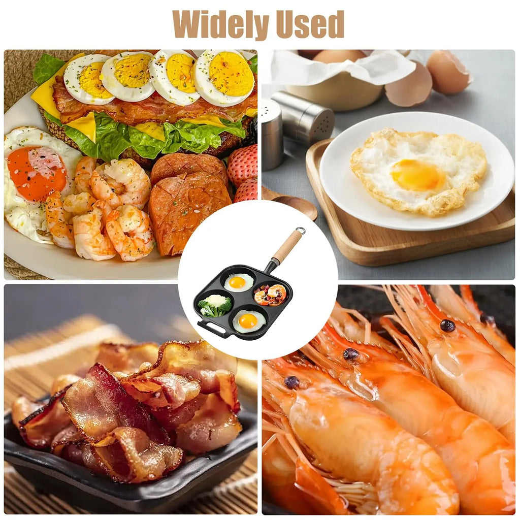 4-Hole Non-Stick Egg & Pancake Frying Pan