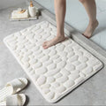 3D Bathroom Mat Non-Slip Pebble Embossed Absorbent Rug