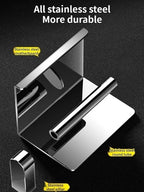 304 Stainless Steel Bathroom Toilet Paper Holder Waterproof Wall Mount Roll Paper Box