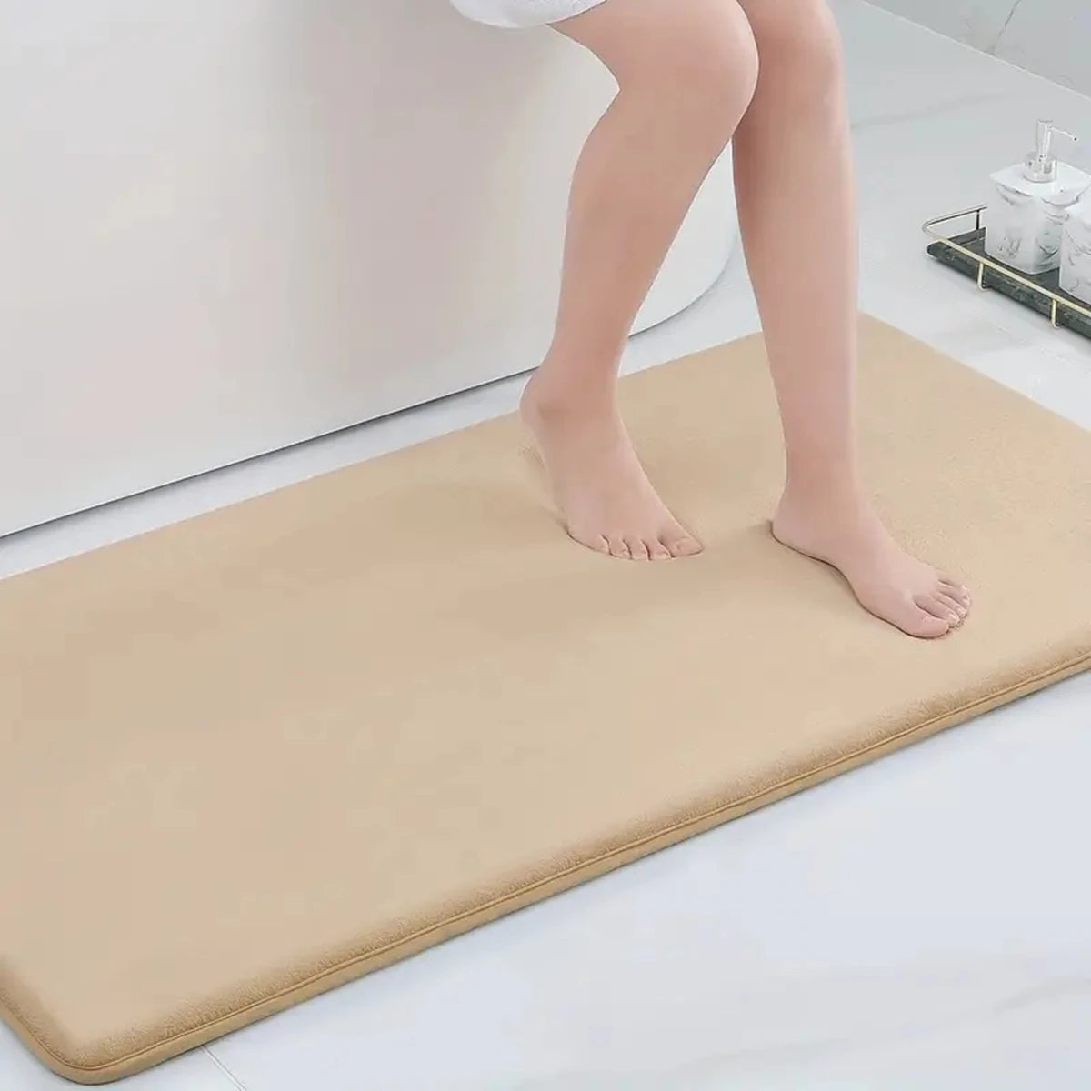 Large Anti-Skid Bathroom Floor Mat, Water-Absorbent Bath Carpet, Non-Slip Bathtub Mat, Home Decor