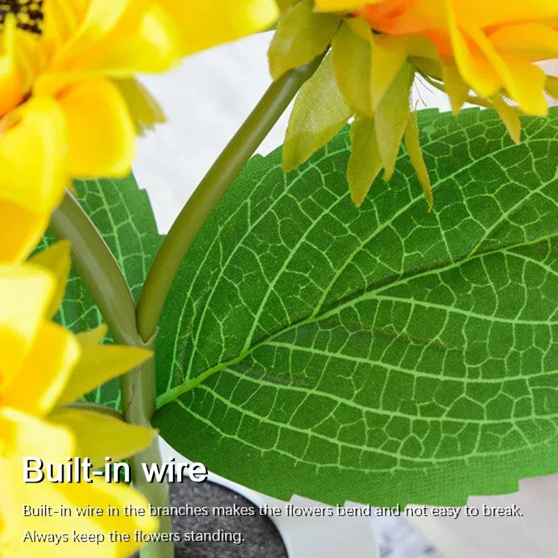 Sunflower LED Night Light – USB Warm Floral Bedside Lamp