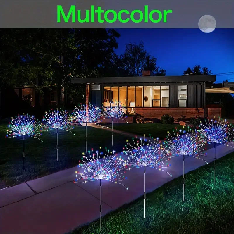 Solar LED Garden Lights Copper Wire DIY Holiday Waterproof Outdoor Decor