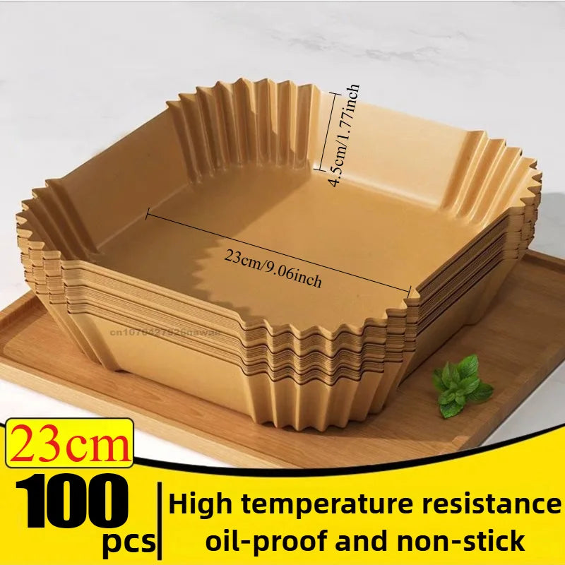 Air Fryer Disposable Parchment Paper – Non-Stick, Eco-Friendly Liners