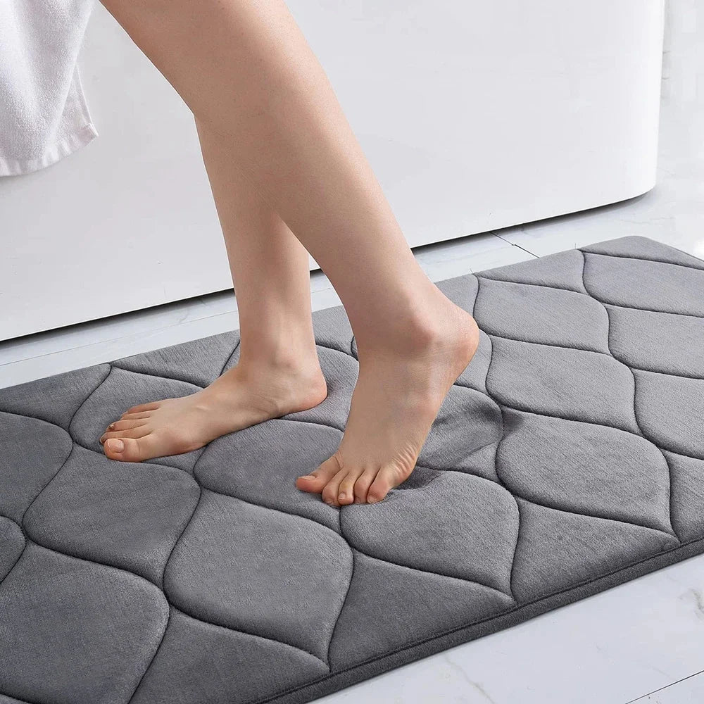 Homaxy Memory Foam Bath Mat – Soft Non-Slip Absorbent Bathroom Rug