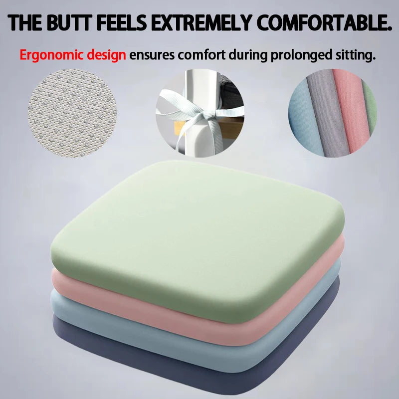 Memory Foam Seat Cushion Polyester Cotton Knit Cover 40x40/45x45 cm