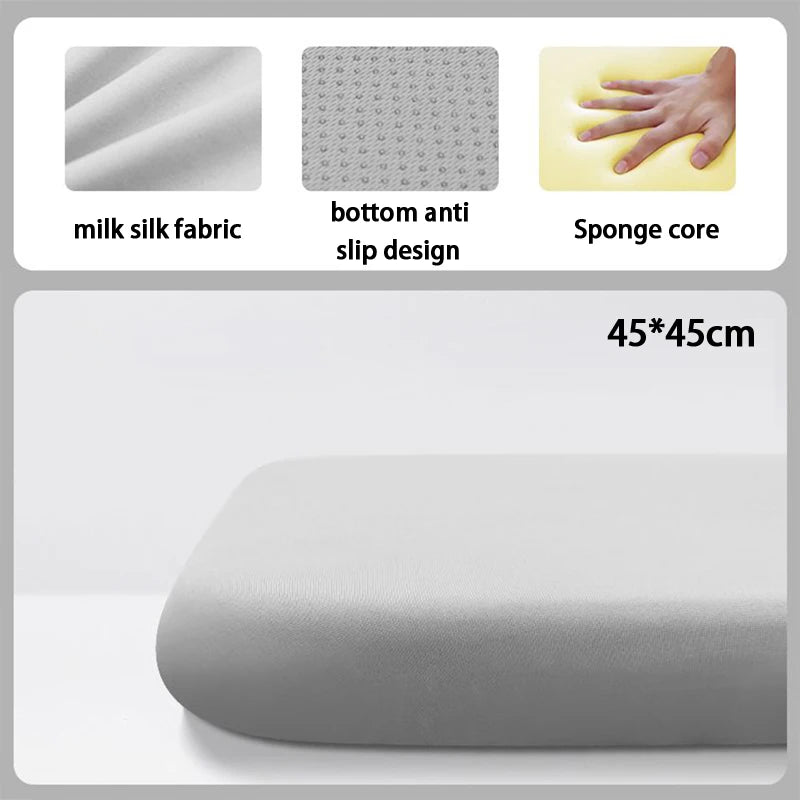 Memory Foam Seat Cushion Polyester Cotton Knit Cover 40x40/45x45 cm