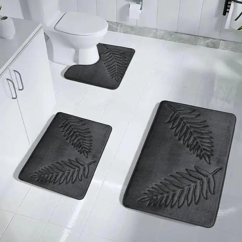 Fashion Soft Microfiber Bath Rug – Non-Slip Quick Dry Absorbent Bathroom Mat