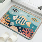 Cartoon Animal Bathroom Mat – Soft, Absorbent, Non-Slip Shower & Toilet Floor Rug for Kids