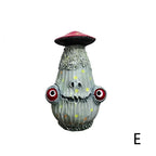 Funny Halloween Skull Mushroom Resin Sculpture Home & Garden Decor