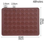 Fodeliake Silicone Macaron Mold – Non-Stick Baking Mat