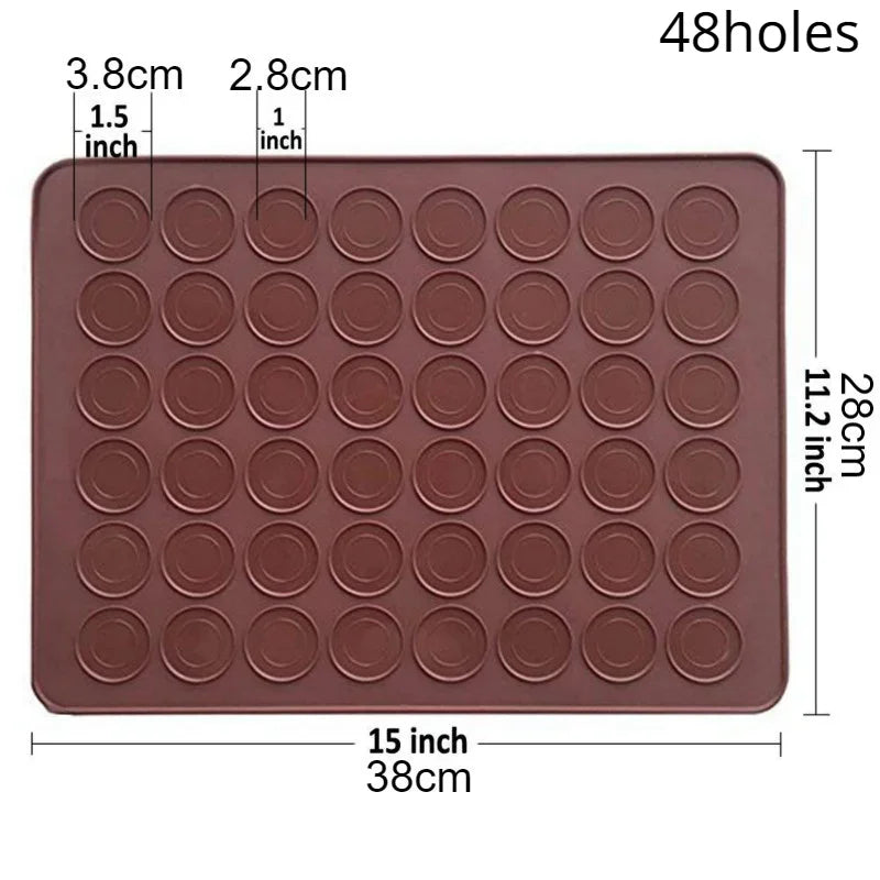 Fodeliake Silicone Macaron Mold – Non-Stick Baking Mat