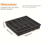 Plastic Flatware Storage Case – 6-Compartment Tableware Organizer