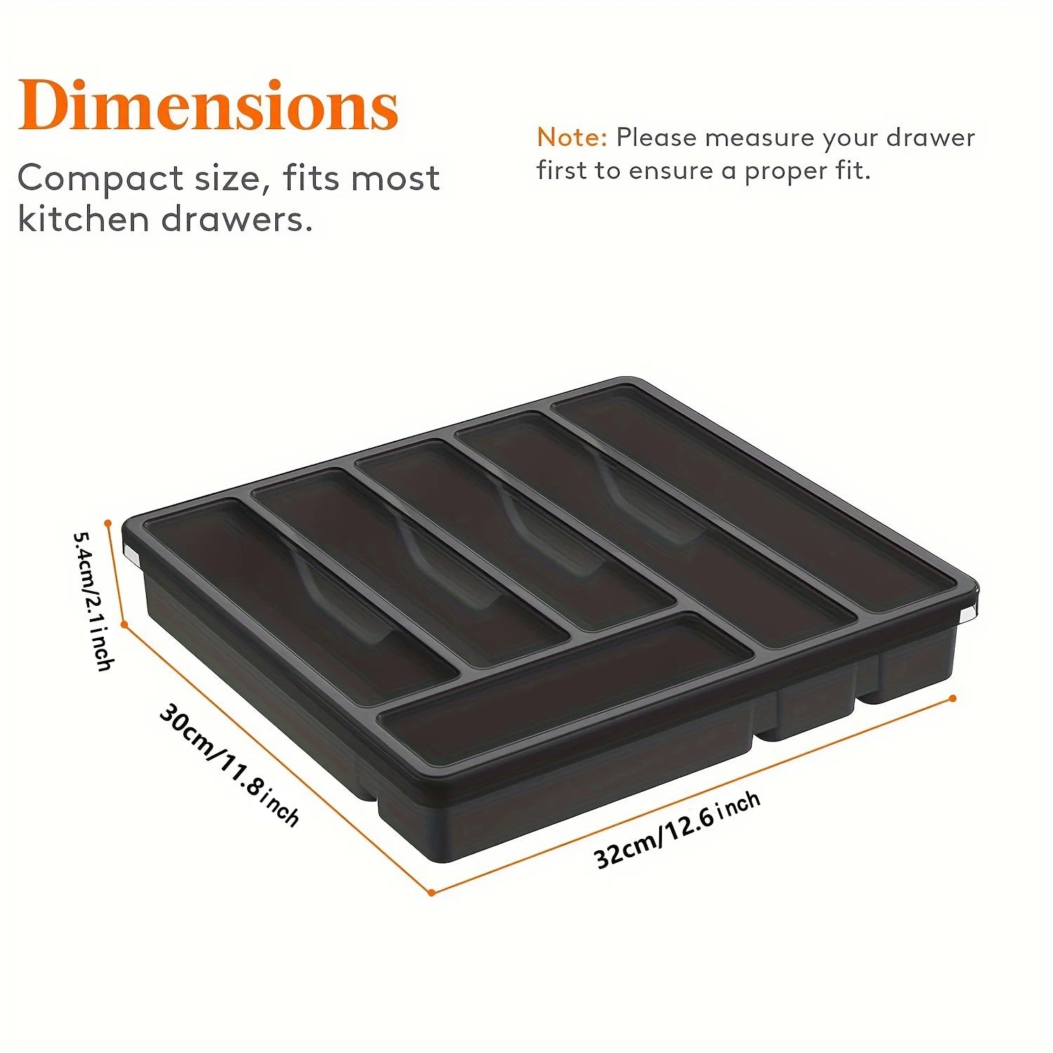 Plastic Flatware Storage Case – 6-Compartment Tableware Organizer