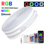 RGB LED Strip Light 108 LEDs/m 5V IP67 Waterproof Flexible Neon Lights